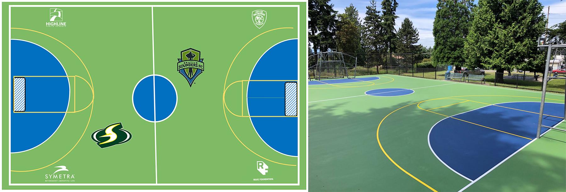 Basketball court | Soccer pitch